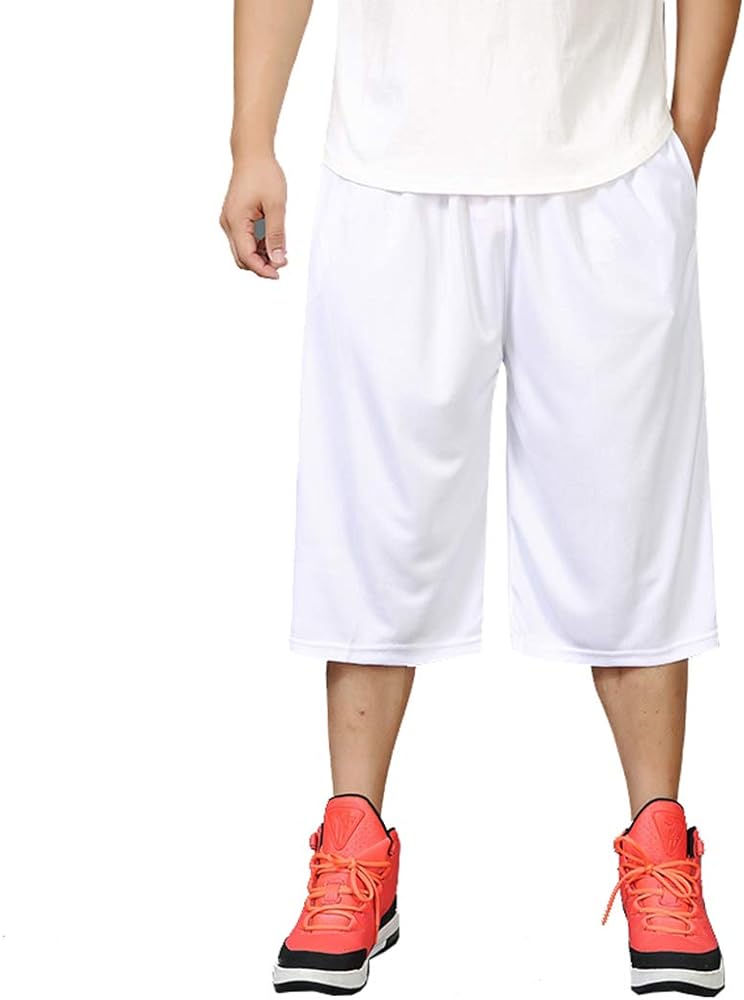 Plus Size Summer Casual Men's Solid Sports Running Workout Shorts Quick Dry Activewear Mens Shorts Basketball