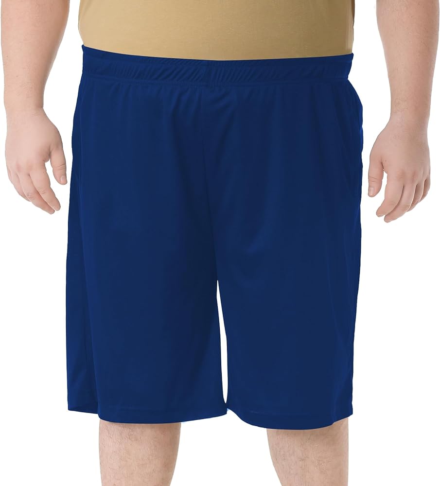 Men's Basketball Shorts Athletic Lightweight Dry-Fit Training Workout Shorts Zipper Pockets（Regular&Big and Tall）