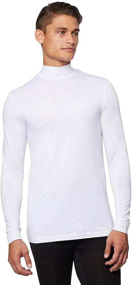 32 DEGREES HEAT Mens Performance Thermal Lightweight Baselayer Mock Top Long Sleeve Top