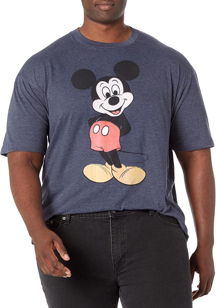 Disney Big & Tall Classic 80s Mickey Men's Tops Short Sleeve Tee Shirt