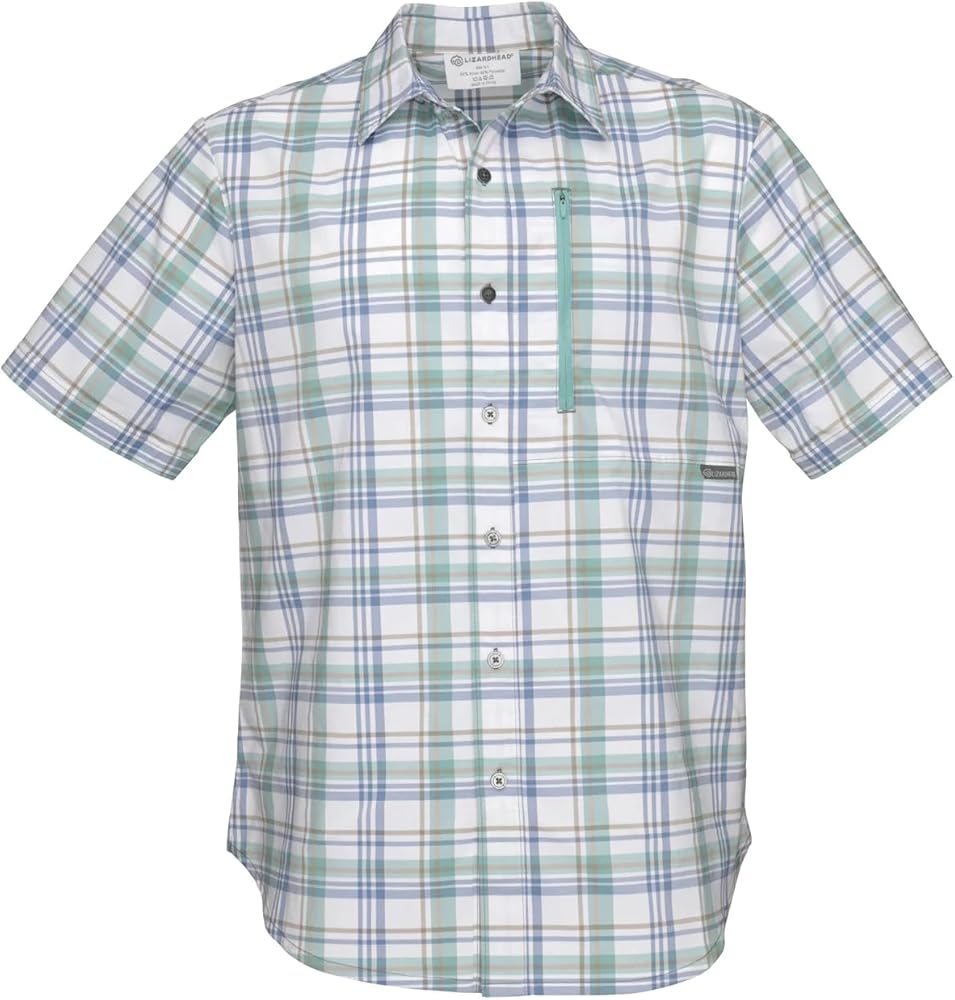 Men's Glissade Short Sleeve Button Down Shirt - Quick Dry, Moisture Wicking, UPF 40+, Outdoor, Beach