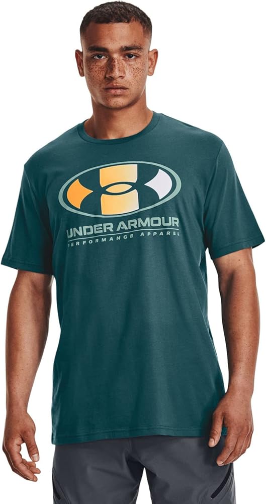 Under Armour - Mens Multi Color Lockertag T-Shirt, Color Tourmaline Teal/White (716), Size: Small