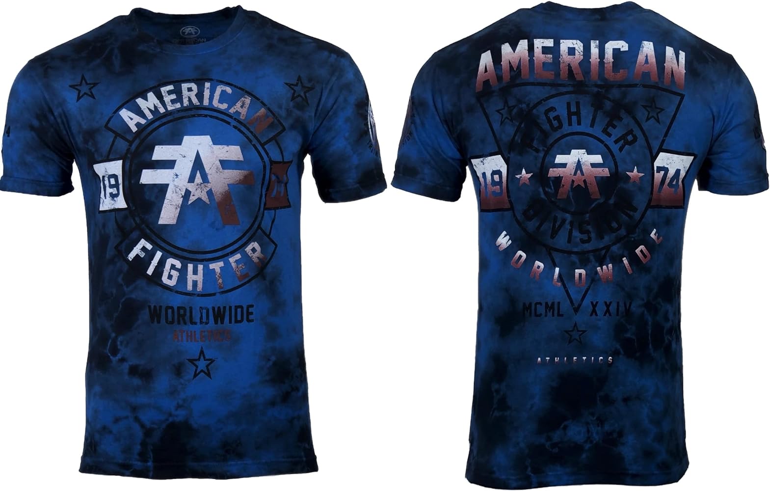 American Fighter Men's T-Shirt Silver LAKE Crew Neck S-5XL