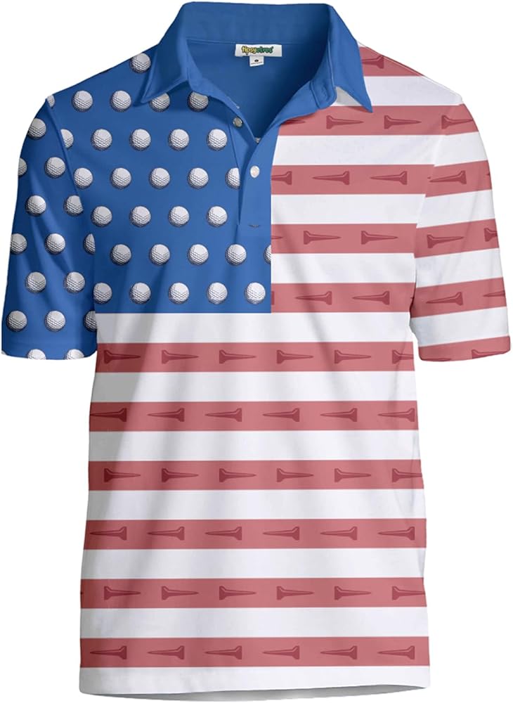 Tipsy Elves Golf Shirts for Men - Performance Athletic Fit Men's Golf Polo Shirts for Men