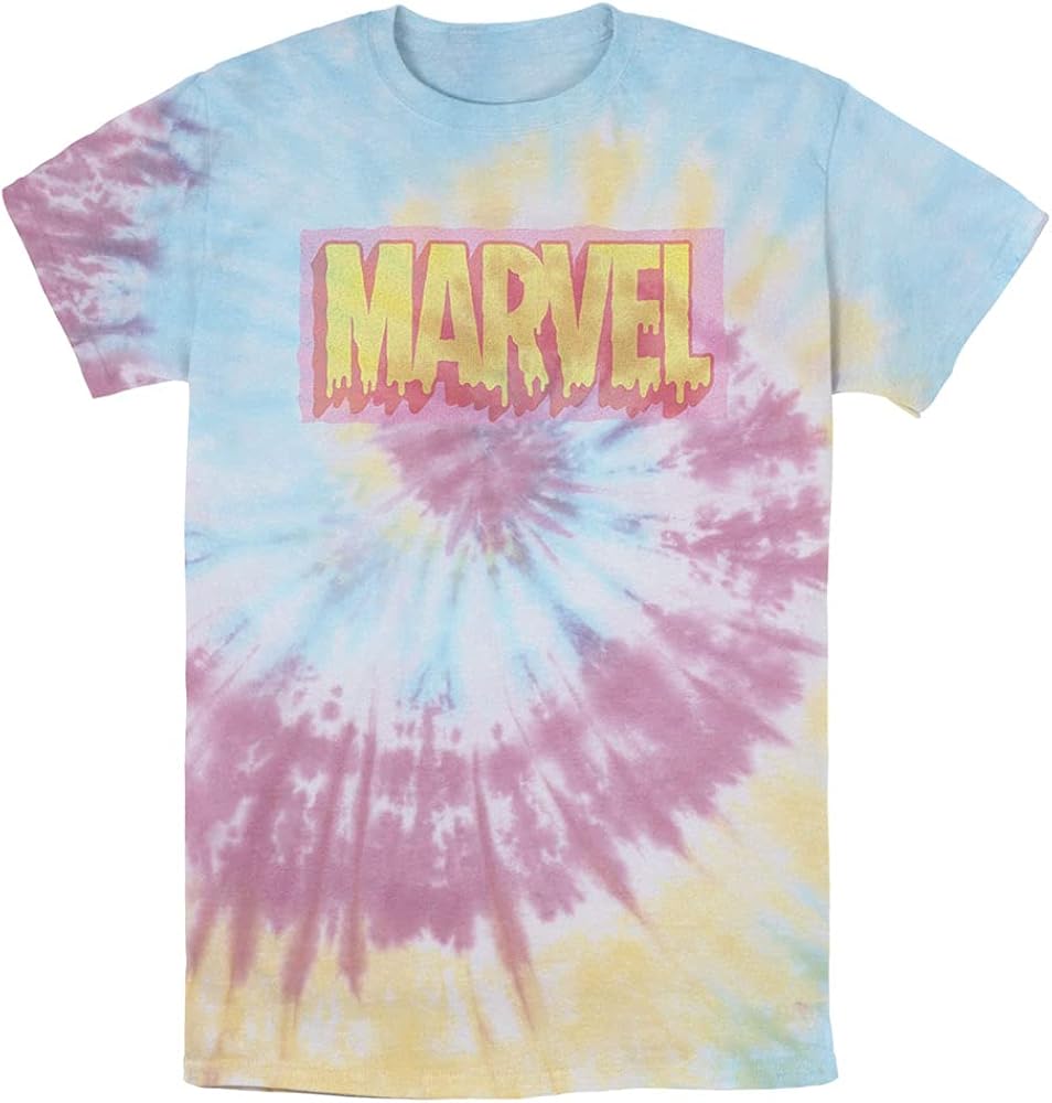 Marvel Paint Drip Logo Men's Tie Dye T-Shirt