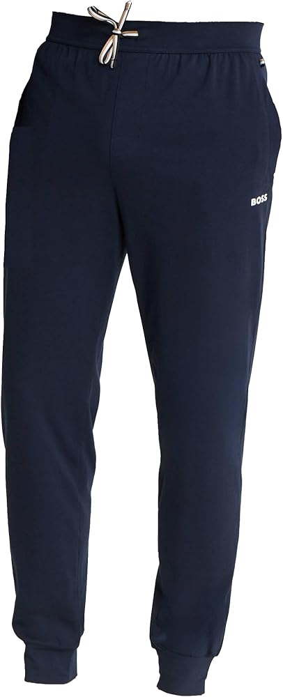 Boss Hugo Men's Navy Blue Unique Cuff Track Pants Joggers