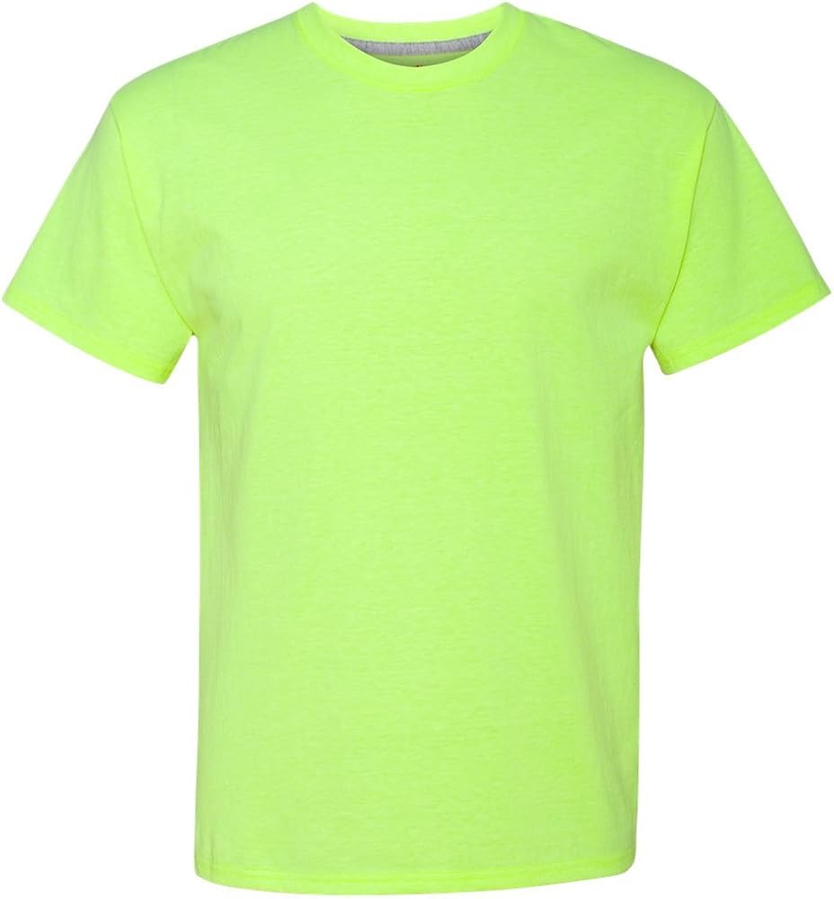 Hanes Men's X-Temp Crewneck Short-Sleeve T-Shirt (Small), Neon Lemon Heather