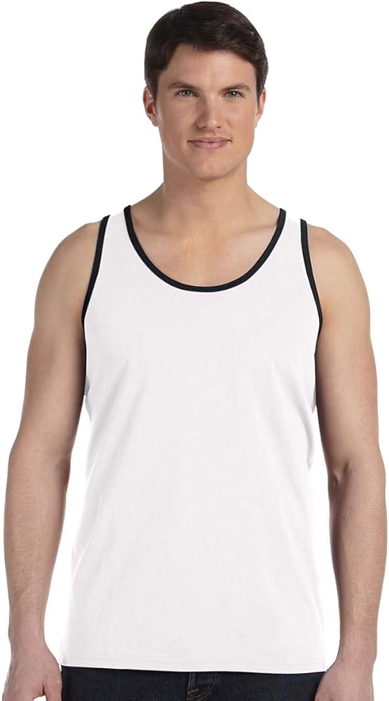 Bella + Canvas Unisex Jersey Tank M WHITE/ BLACK