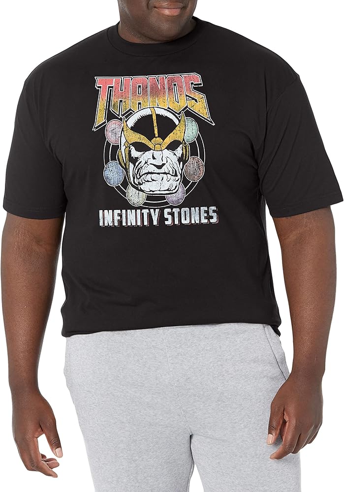 Marvel Big & Tall Classic Rockin Thanos Men's Tops Short Sleeve Tee Shirt