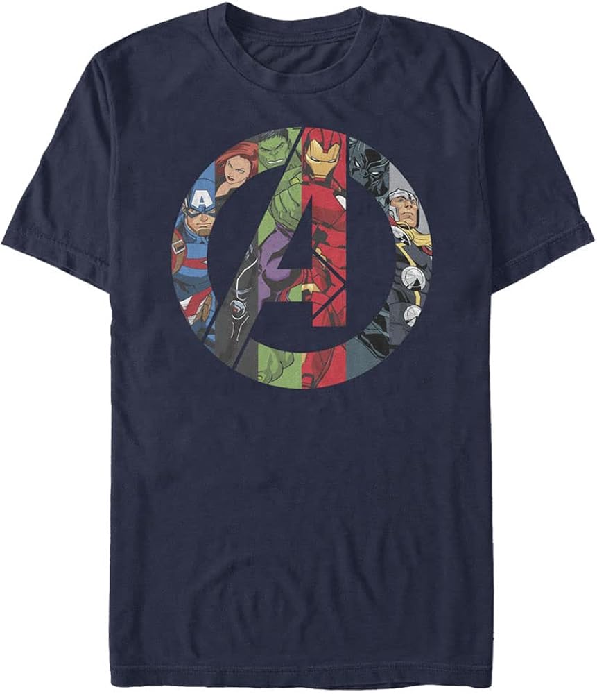 Marvel Big & Tall Classic Avengers Heroes Icon Men's Tops Short Sleeve Tee Shirt