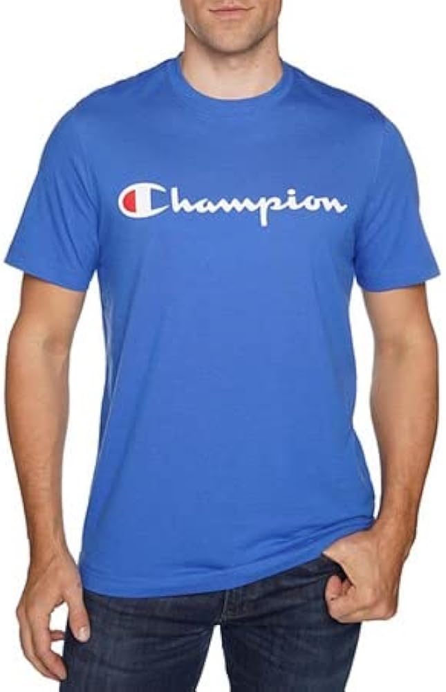 Champion Men's Short Sleeve Graphic Tee (Small, Bright Royal)