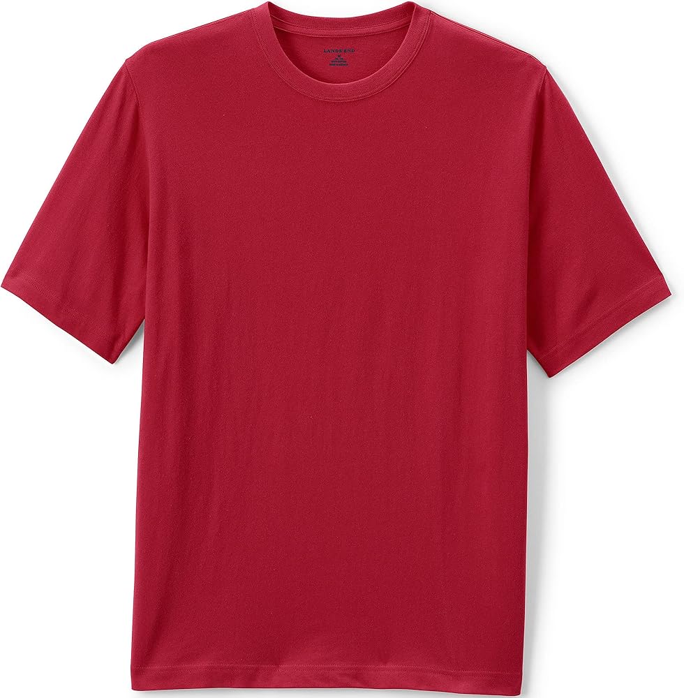 Lands' End School Uniform Men's Short Sleeve Essential T-Shirt X-Large Red