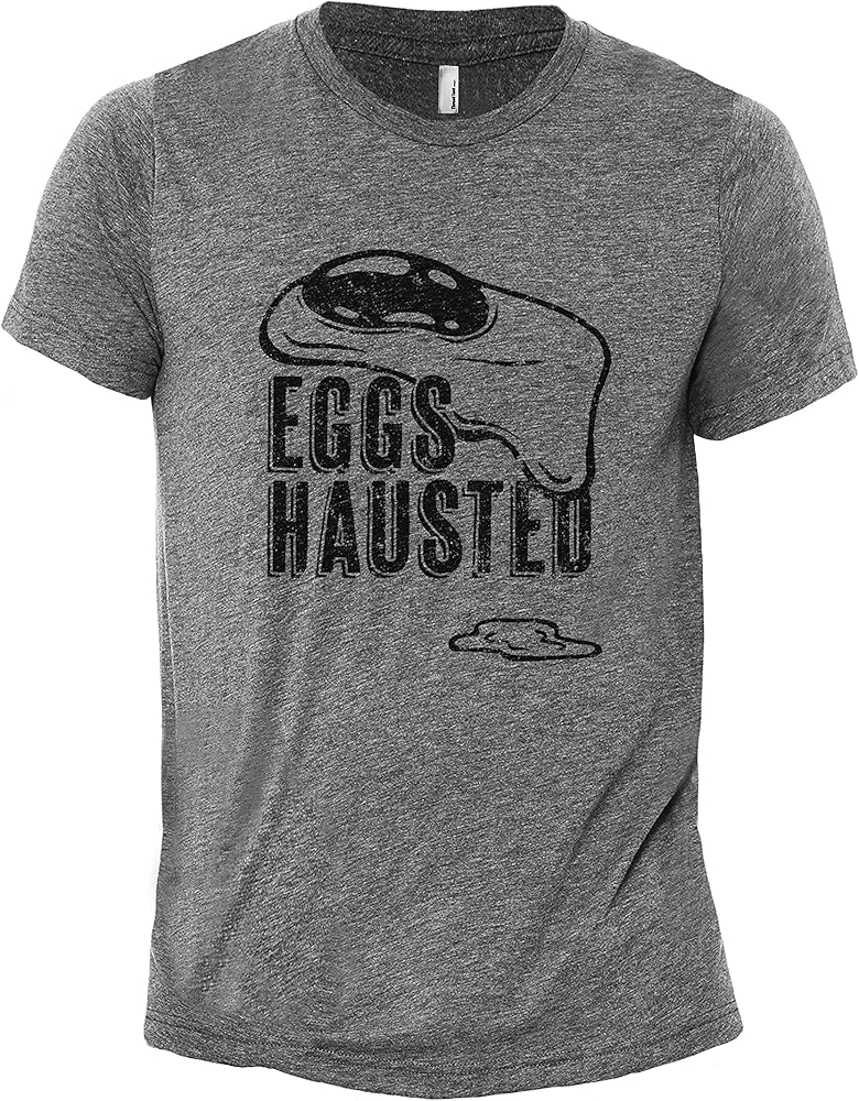 Thread Tank Eggshausted Men's Modern Fit Fun Casual T-Shirt Printed Graphic Tee