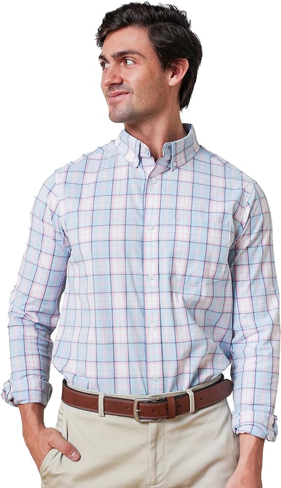 Hope & Henry Men's Long Sleeve Poplin Button Down Shirt