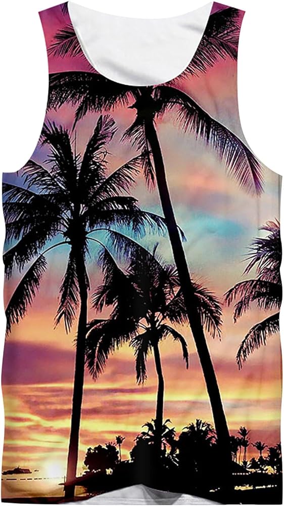 Men'S Undershirts 2024 Beach 3D Printed Summer Casual Men's Vest Mens Tank Top Black Tank Top Men 2024 Tanks T Tanks