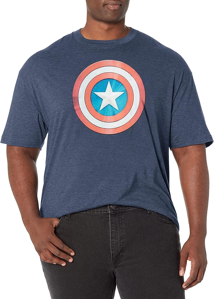 Marvel Big & Tall Classic Shinyshield Men's Tops Short Sleeve Tee Shirt