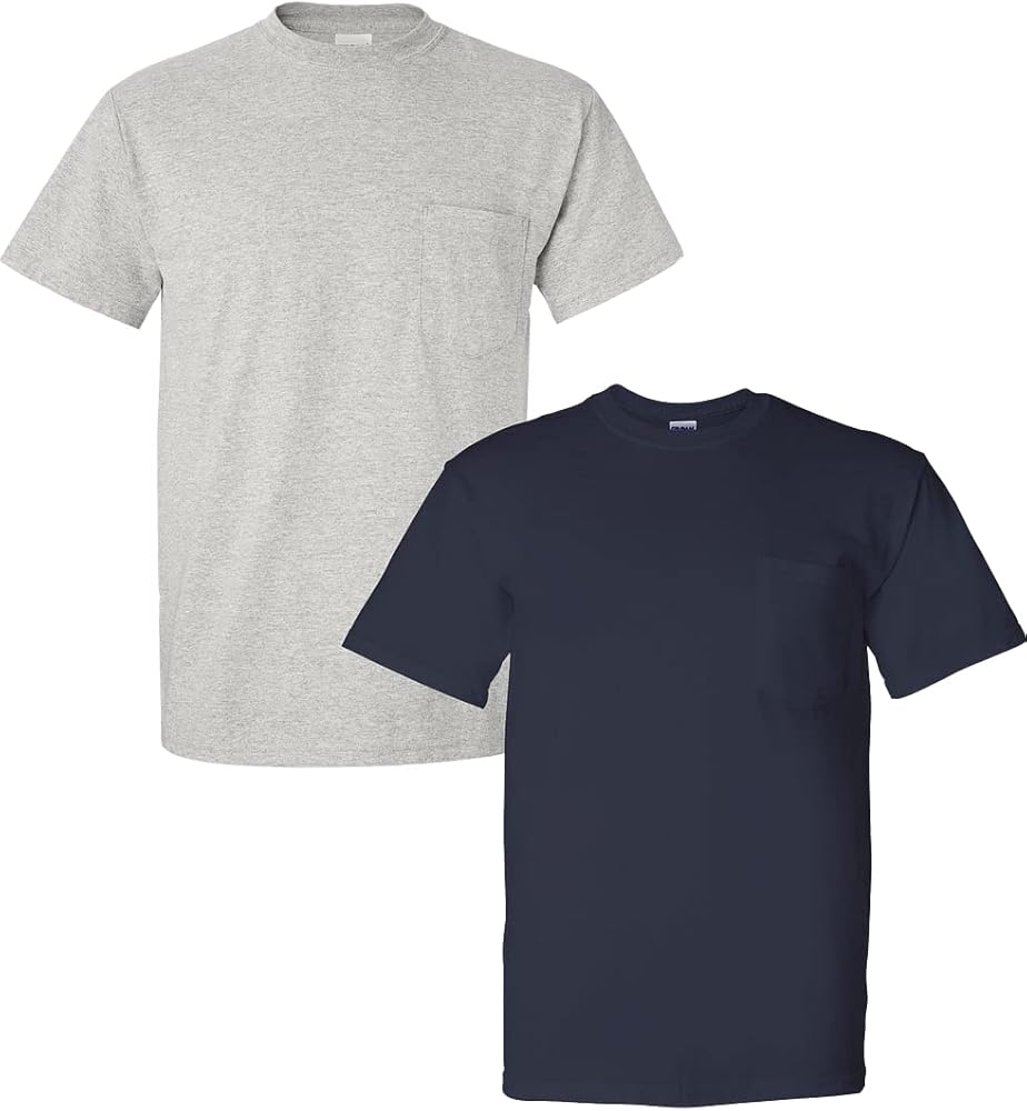 Gildan Men's DryBlend Workwear T-Shirts with Pocket, 2-Pack