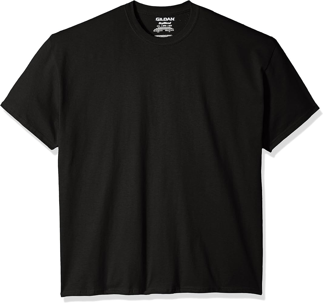 Gildan Men's DryBlend Classic T-Shirt Extended Sizes, Black, XX-Large