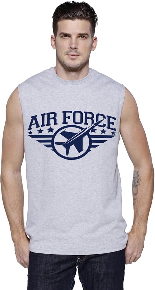 Air Force T-Shirt Sleeveless Muscle Tee Tank Top Mens