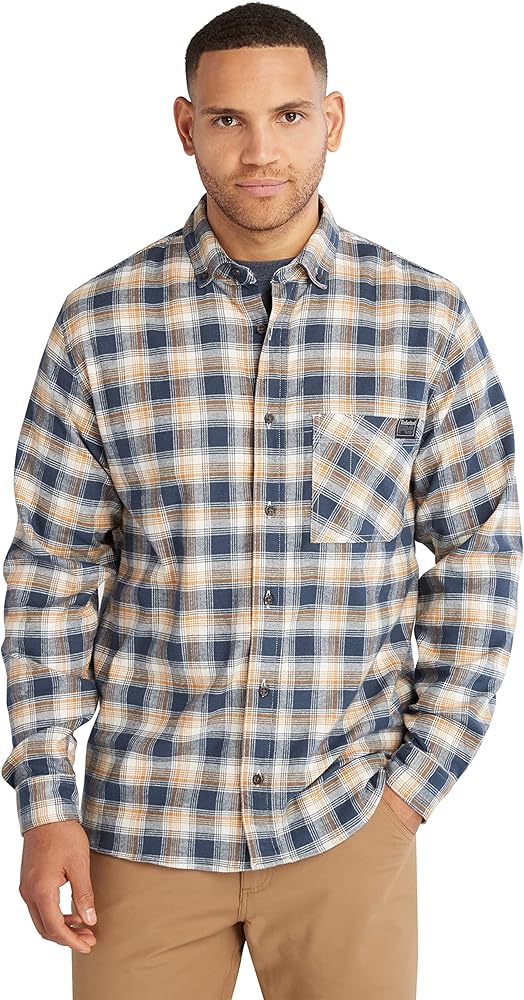 Timberland Unisex-Adult Woodfort Long-Sleeve Lightweight Flannel Flex Shirt