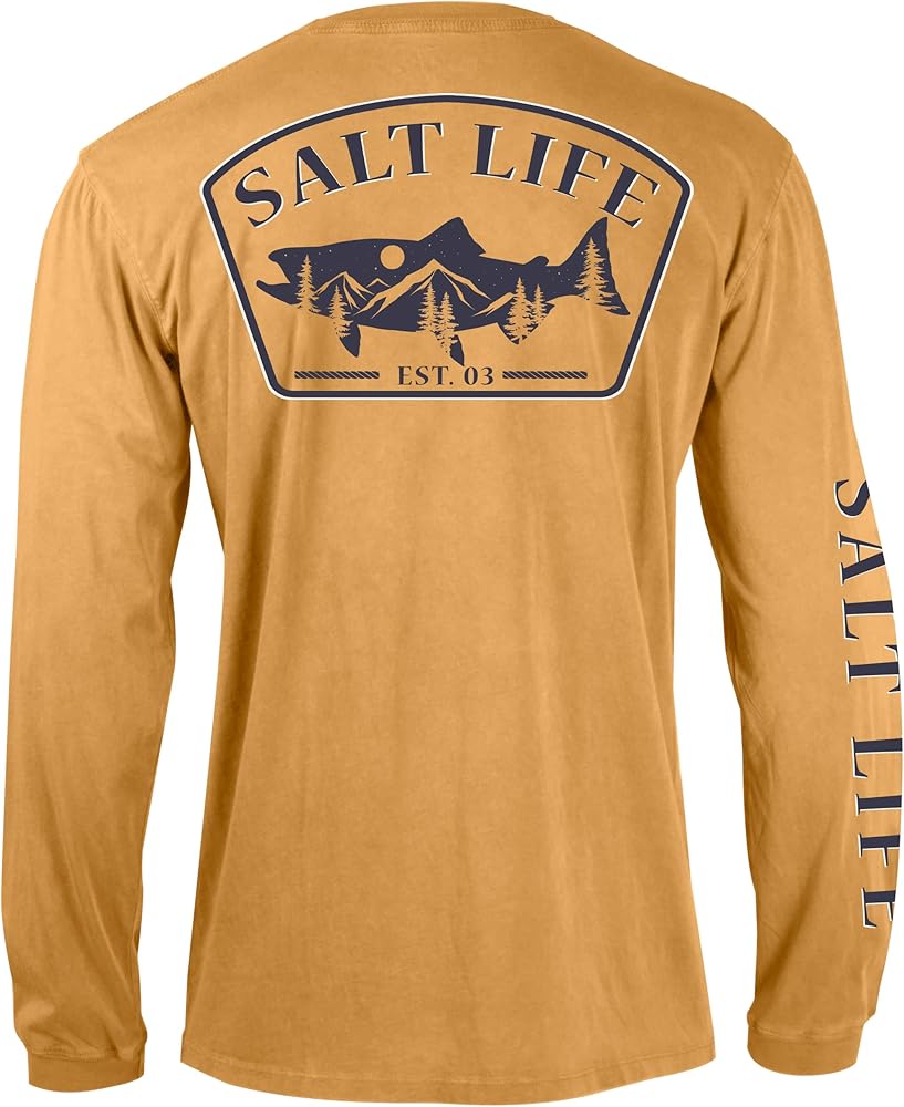 Salt Life Men's King Salmon Long Sleeve Classic Fit Shirt