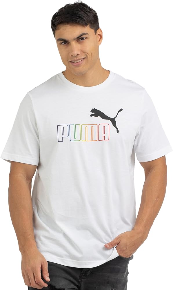 PUMA Essentials + Rainbow Tee Puma White SM