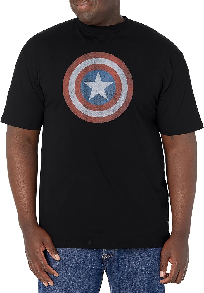 Marvel Big & Tall Captain Classic Men's Tops Short Sleeve Tee Shirt