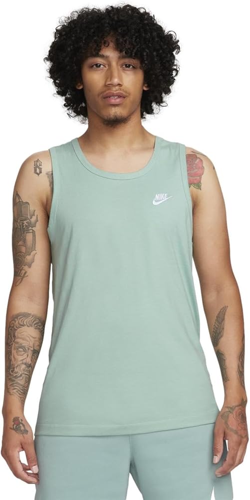 Nike Men's Club Tank Top (US, Alpha, XX-Large, Regular, Regular, Mineral/White)