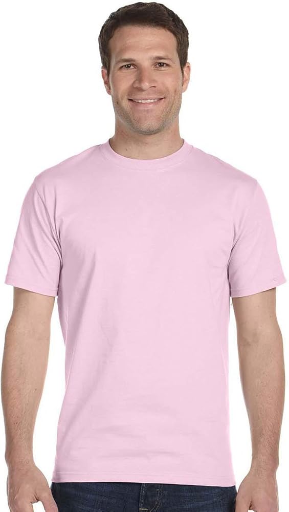 Hanes Men's ComfortSoft Cotton T-Shirt, PALE PINK, Small