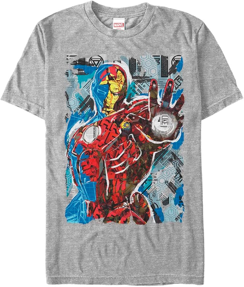 Marvel Big & Tall Classic Iron Mood Men's Tops Short Sleeve Tee Shirt