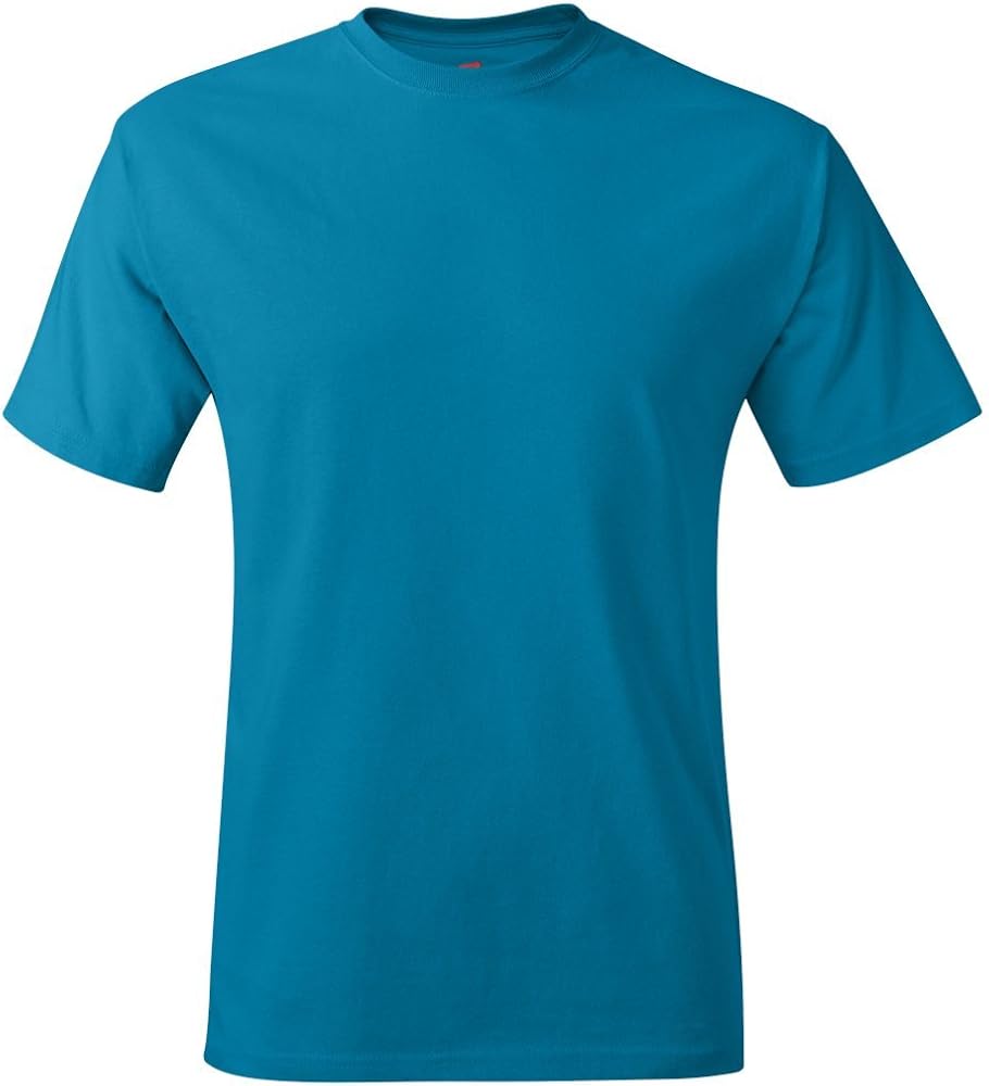 Hanes Mens Tagless 100% Cotton T-Shirt, 2XL, Teal