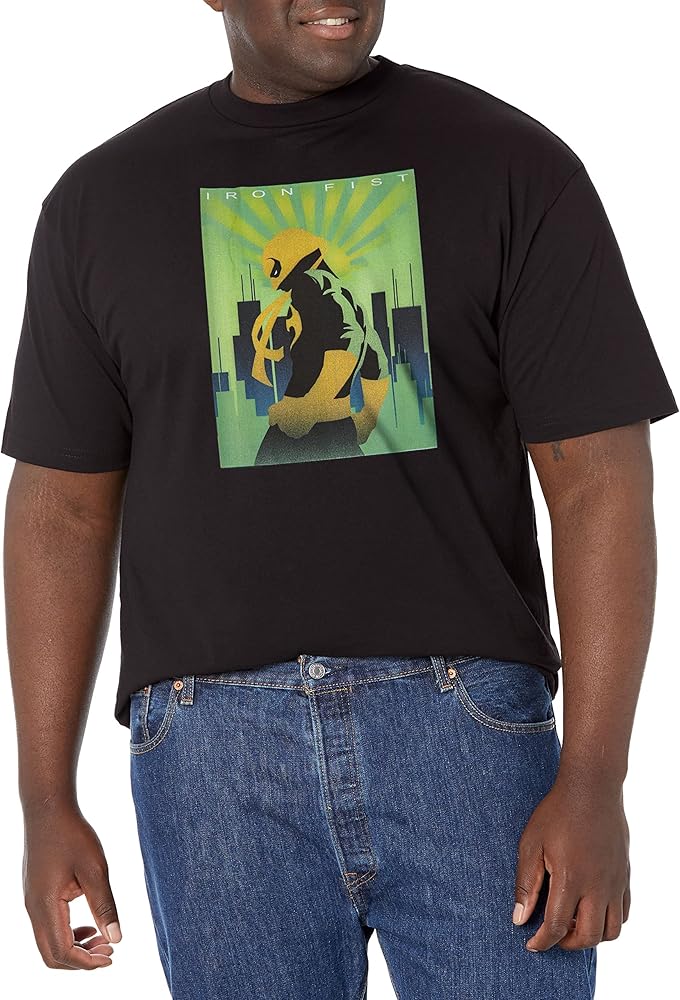 Marvel Big & Tall Classic Iron Fist Men's Tops Short Sleeve Tee Shirt