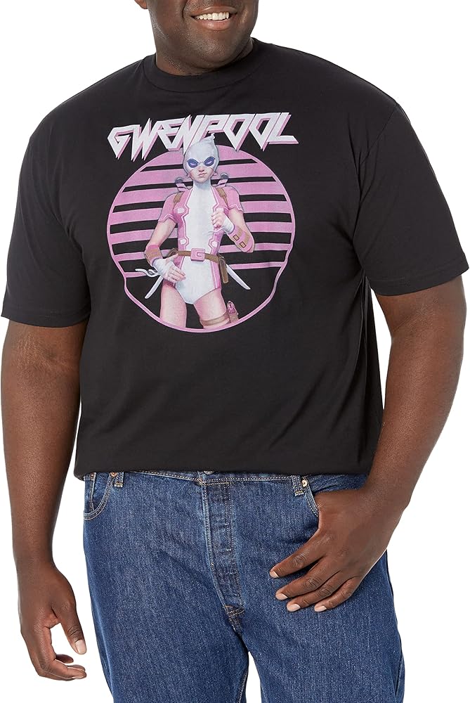 Marvel Big & Tall Classic Gwenpool Intro Men's Tops Short Sleeve Tee Shirt