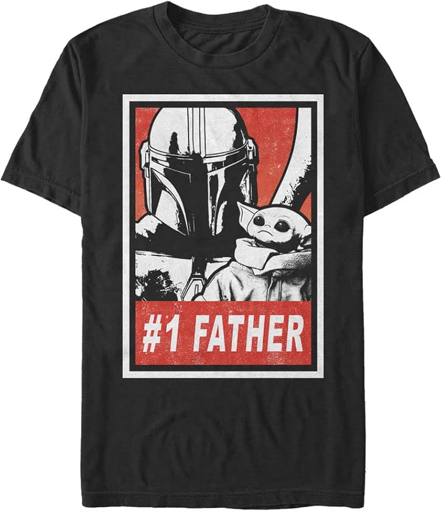 STAR WARS Mandalorian Galaxy Dad Men's Tops Short Sleeve Tee Shirt