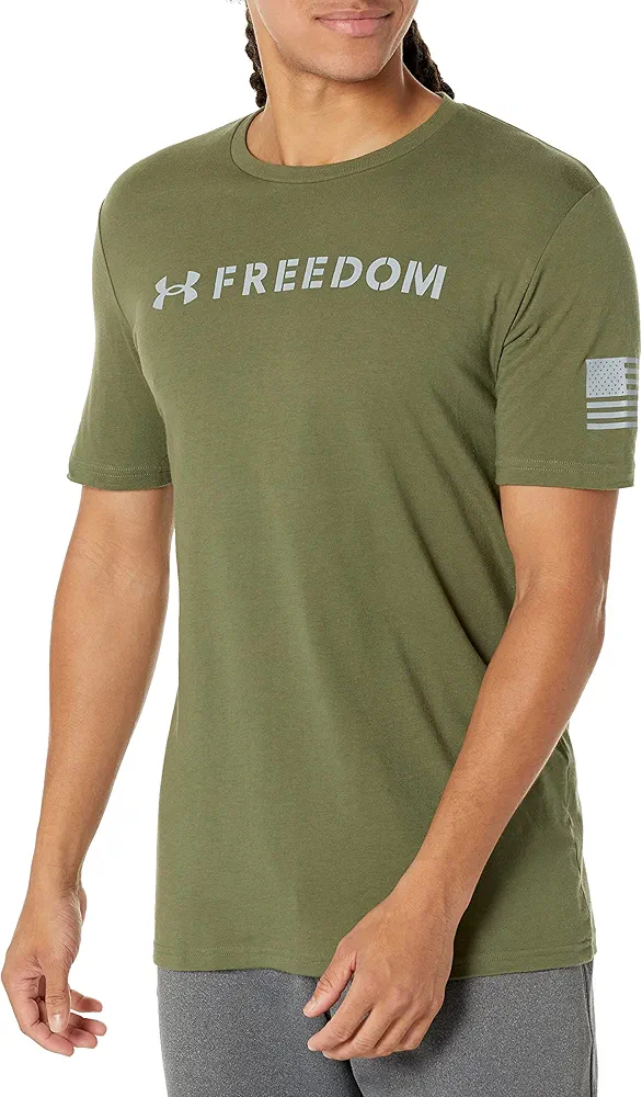 Under Armour Men's New Freedom Flag Bold Sleeve T-Shirt