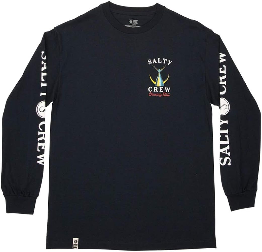 Salty Crew Tailed LS Tee Navy M - Men's Fashion Casual Long Sleeve Shirts Cotton Shirts - Regular Fit - Lifestyle Beach Apparel