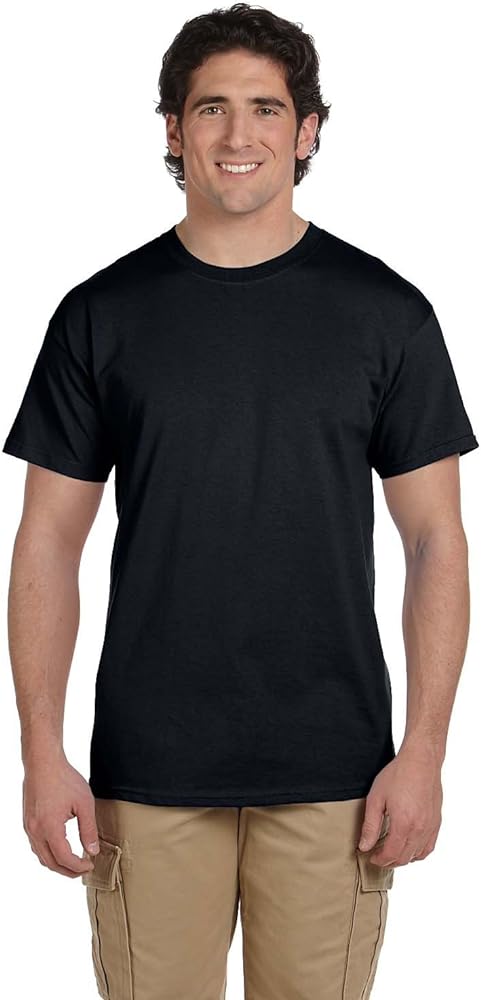 Fruit of the Loom 5 oz, 100% Heavy Cotton HD T-Shirt, Medium, Black