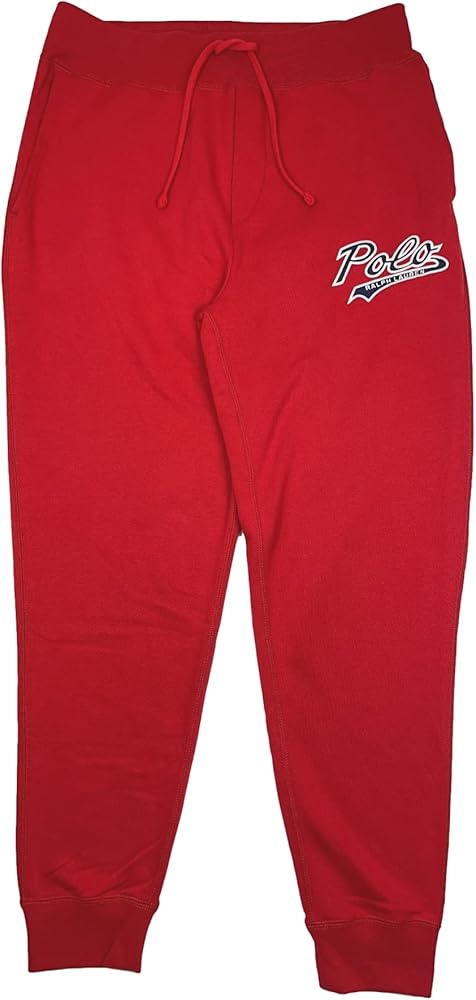 POLO RALPH LAUREN Men's Alpha Fleece Sweatpants (Red Alpha, Medium)