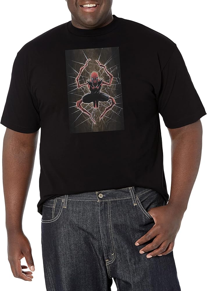 Marvel Big & Tall Classic Spider Web Dec18 Men's Tops Short Sleeve Tee Shirt