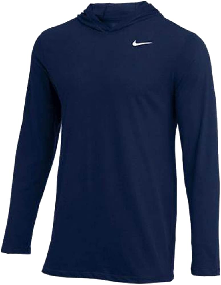 Nike Mens Dry Long Sleeve Hood College Navy Size Large