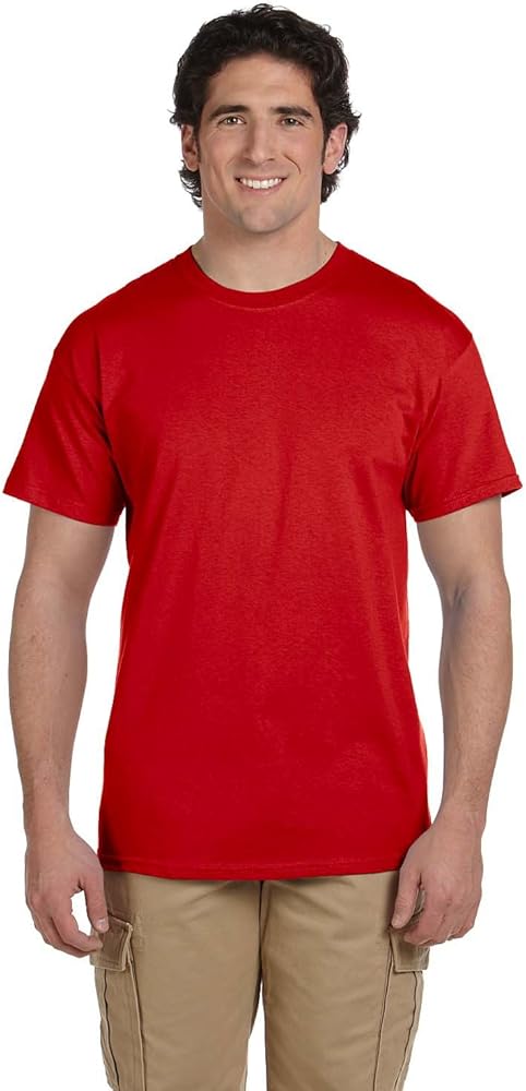 Fruit of the Loom 5 oz, 100% Heavy Cotton HD T-Shirt, Large, True RED