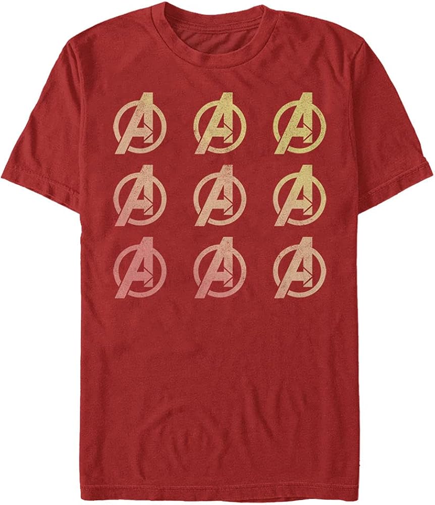 Marvel Men's Universe Avenger Logo Repeat T-Shirt