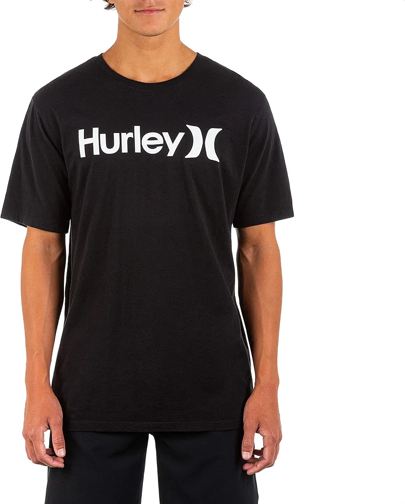 Hurley Men's Everyday Washed One and Only Solid T-Shirt, Black, Large