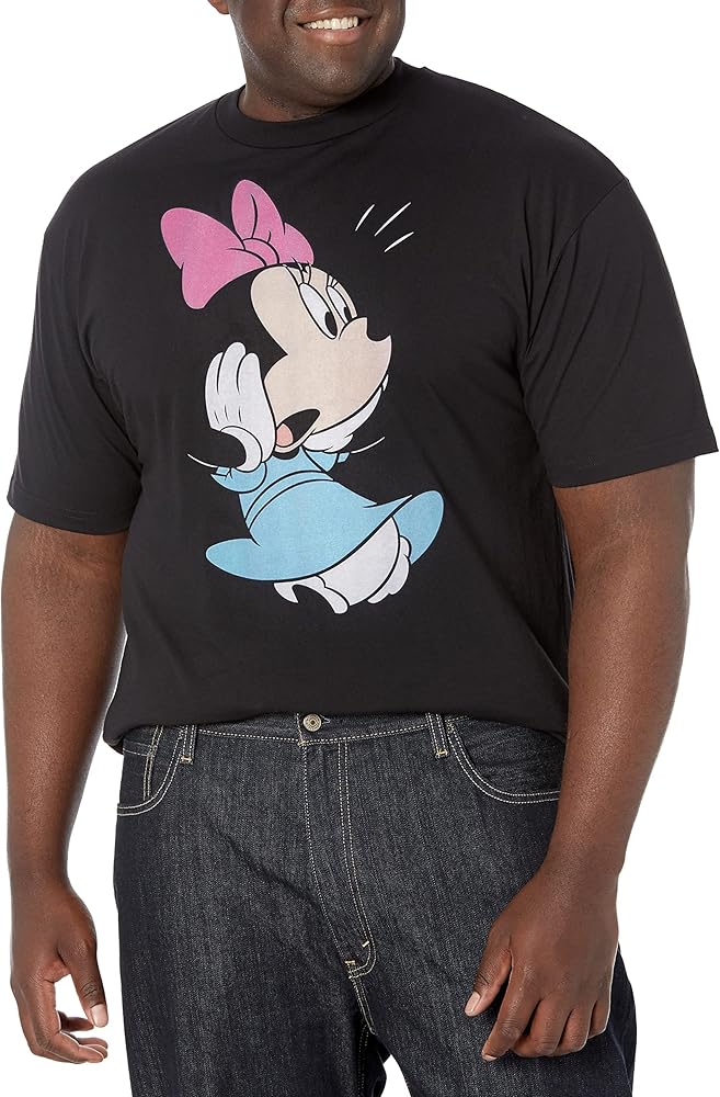 Disney Big & Tall Classic Mickey Minnie Men's Tops Short Sleeve Tee Shirt