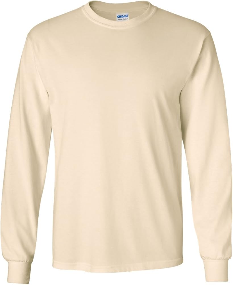 Gildan G240 6.1 oz. Ultra Cotton Long-Sleeve T-Shirt L Natural