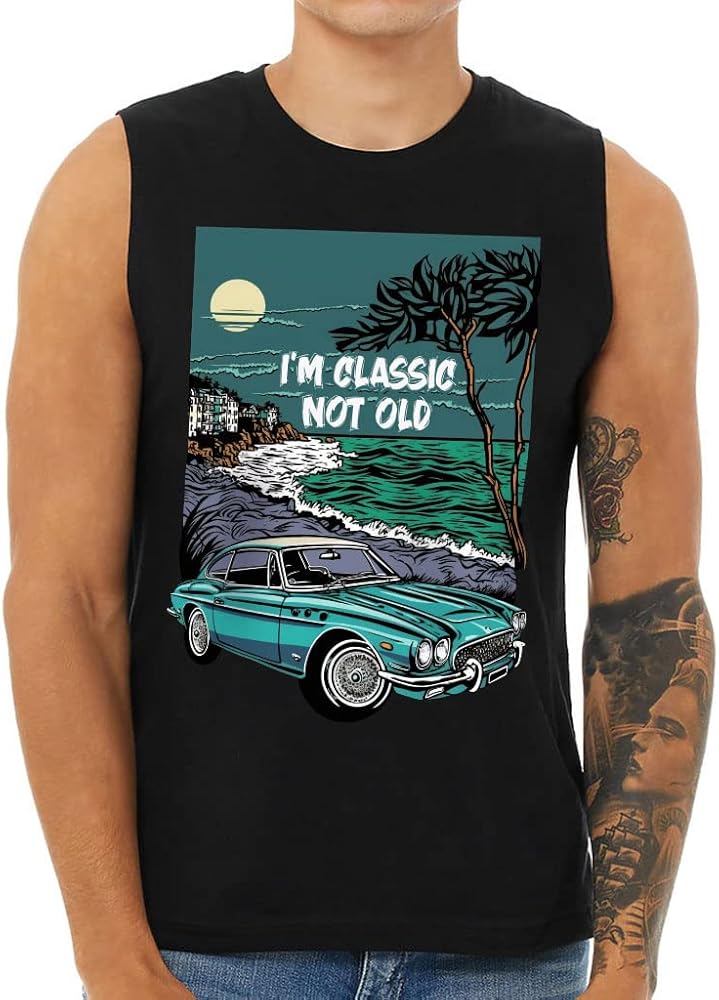 I'm Classic Not Old Men's Muscle Tank - Print Men's Sleeveless T-Shirt - Vintage Tank