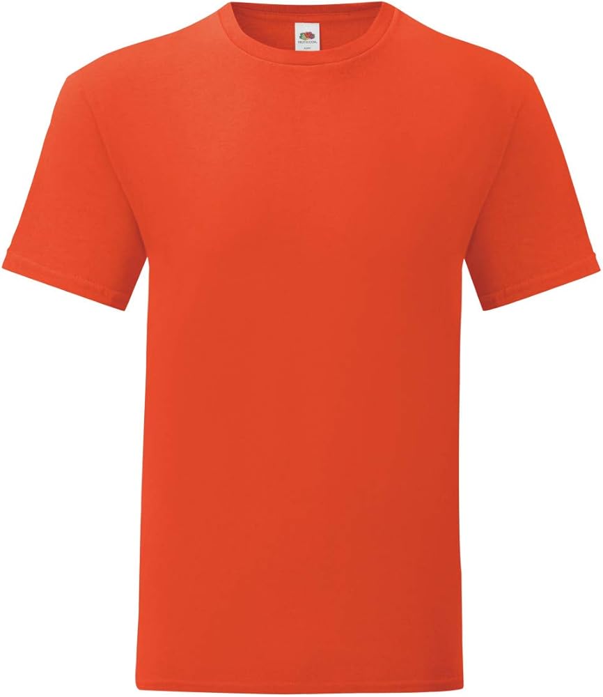 Fruit of the Loom Mens Iconic T-Shirt (L) (Flame Orange)