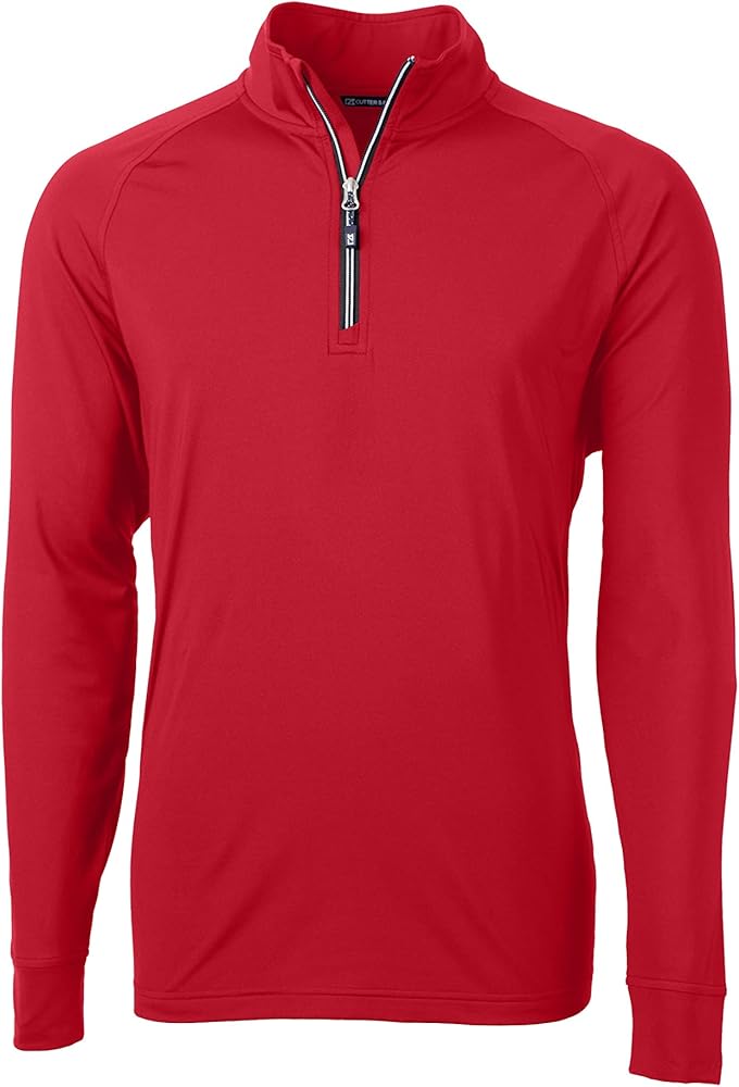 Cutter & Buck Long Sleeve Adapt Eco Knit Stretch Recycled Mens Big and Tall Quarter Zip Pullover