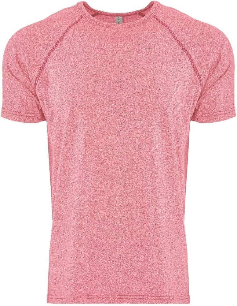 Next Level Men's Mock Twist Short-Sleeve Raglan T-Shirt XL TECH PINK