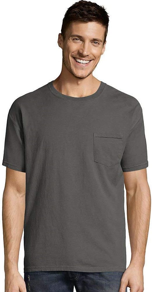 Hanes Men's ComfortWash Garment Dyed Short Sleeve Pocket Tee